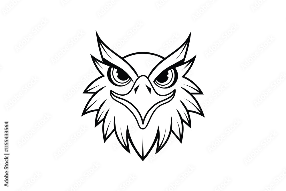 Eagle Head Silhouette Vector Design Eagle Head Silhouette Vector Design