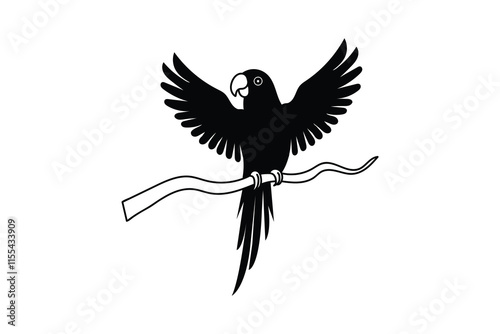 Parrot Silhouette Vector Design