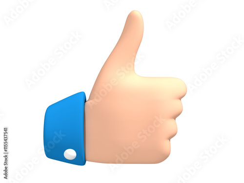 3D thumb up icon 
