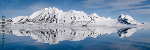 Serene Arctic Landscape with Majestic Mountains and Reflections