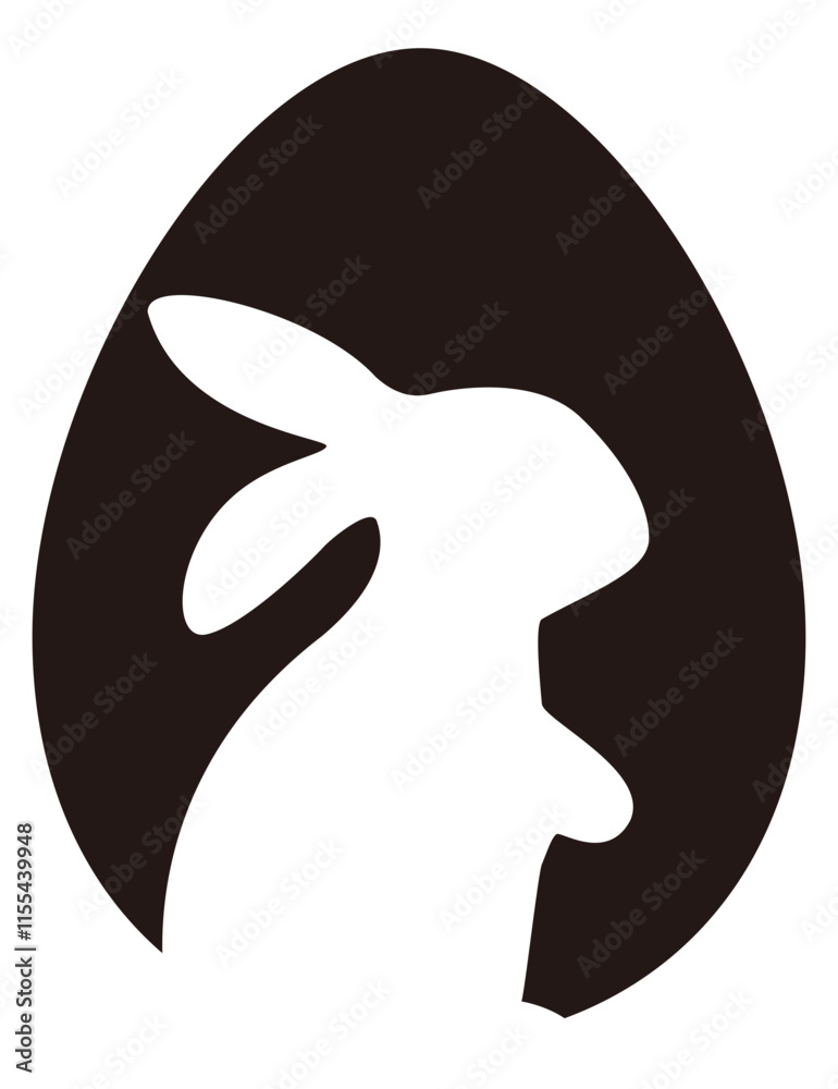 Isolated cute Easter Easter egg shape with bunny pattern black icon.
Easter egg silhouette. Isolated cute Easter Easter egg shape with bunny pattern black icon.
Easter egg silhouette.