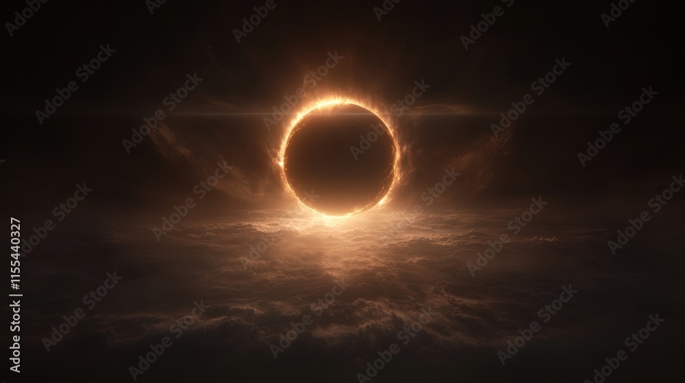 A large, glowing circle is in the center of the image A large, glowing circle is in the center of the image