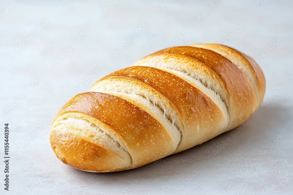 Freshly Baked Loaf of Soft White Bread with Golden Crust Freshly Baked Loaf of Soft White Bread with Golden Crust