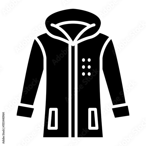 Illustration of Jacket Glyph Icon Design