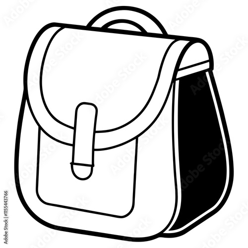 Backpack Line Art Vector Design