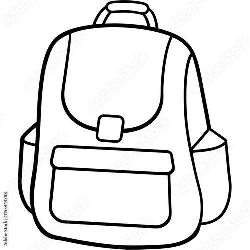 Backpack Line Art Vector Design