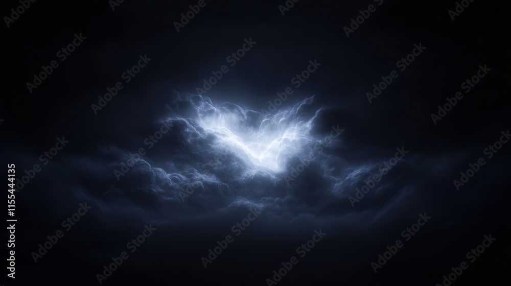 Obraz premium A dark sky with a bright light in the middle