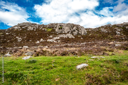 The beautiful rocks next to the scenic coastal single track road between Meenacross and Crohy Head south of Dungloe, County Donegal - Ireland photo