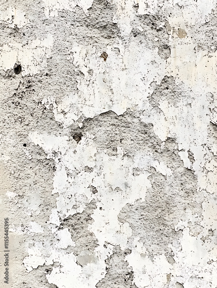 Fototapeta premium Distressed White Cracked Wall Texture for Vintage and Urban Art Designs High Quality Background : Generative AI