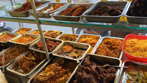 Photography Local street food in Indonesia with a variety of simple menus