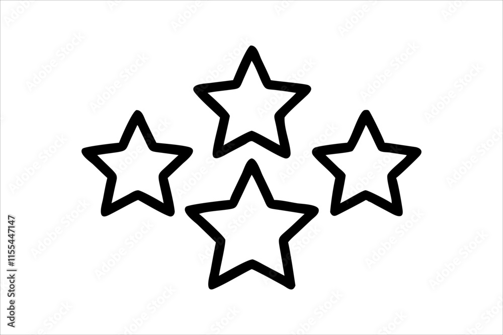 Star vector icons. Set of star symbols isolated. Star vector icons. Set of star symbols isolated.