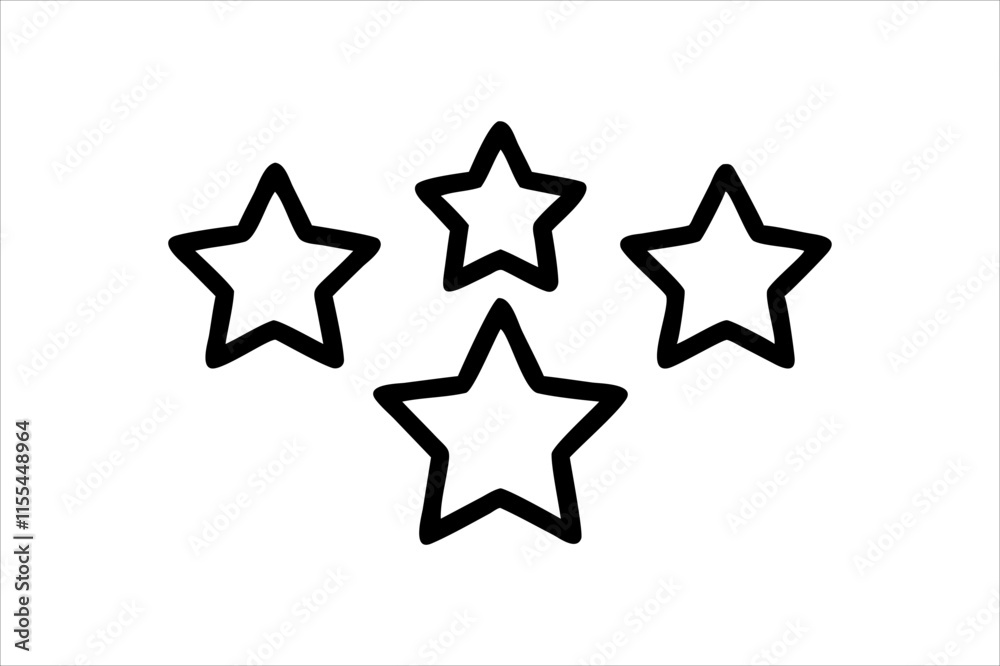 Star vector icons. Set of star symbols isolated. Star vector icons. Set of star symbols isolated.