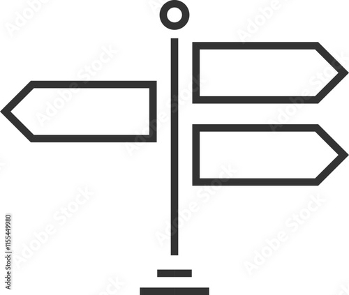 Set of Directional Signpost Icons