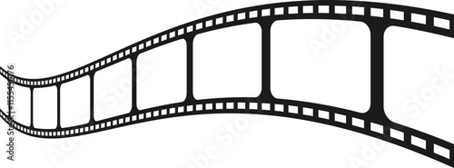 Wavy Film Strip Icon in Black