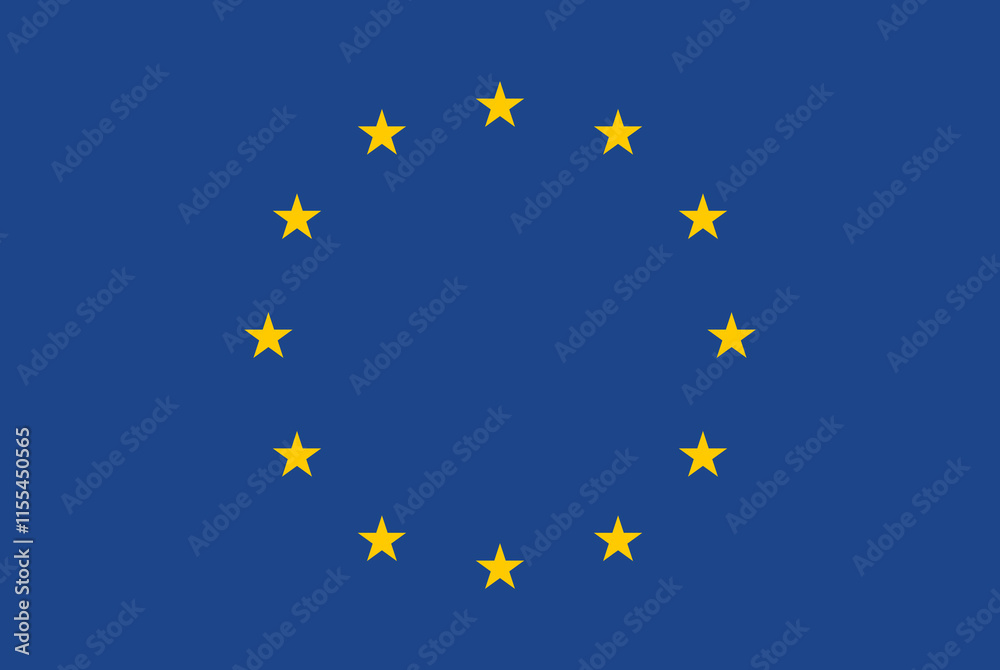 European Union Flag Icon with Stars European Union Flag Icon with Stars