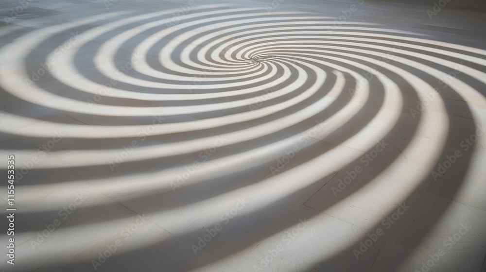 A spiral shadow is cast on the ground A spiral shadow is cast on the ground