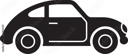 Simple Silhouette of a Classic Car