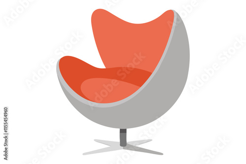 Egg Chair flat vector illustration isolated