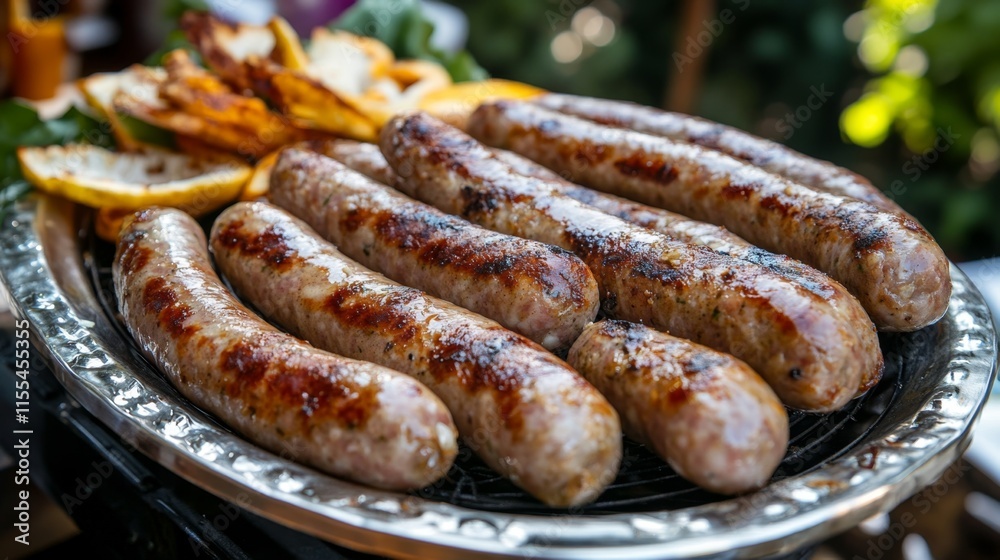 Grilled Sausages on a Summer Day Grilled Sausages on a Summer Day