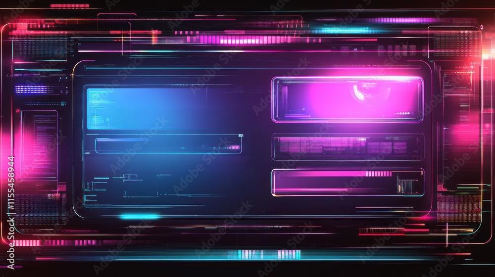 Futuristic Holographic Display with Clean Lines and Light