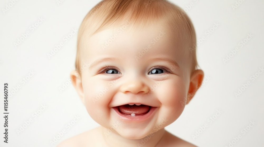 Adorable baby girl with a big, joyful smile. Adorable baby girl with a big, joyful smile.