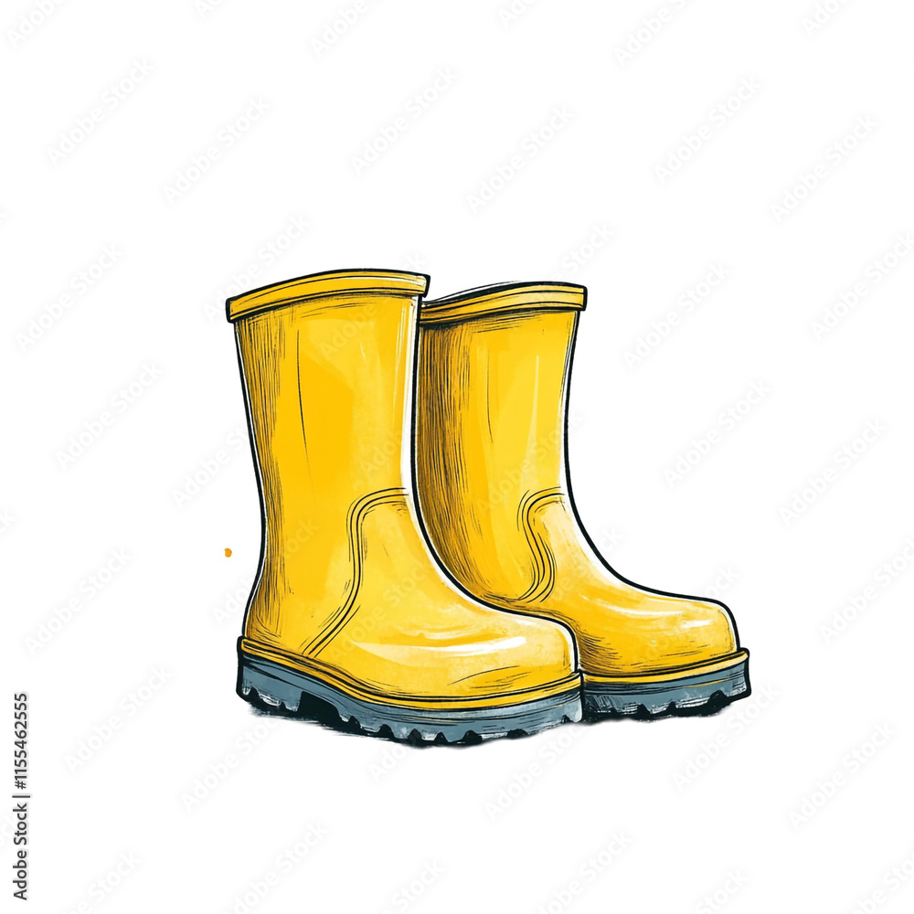 Cheerful Yellow Rain Boots: A Splash of Sunshine on a Rainy Day Cheerful Yellow Rain Boots: A Splash of Sunshine on a Rainy Day