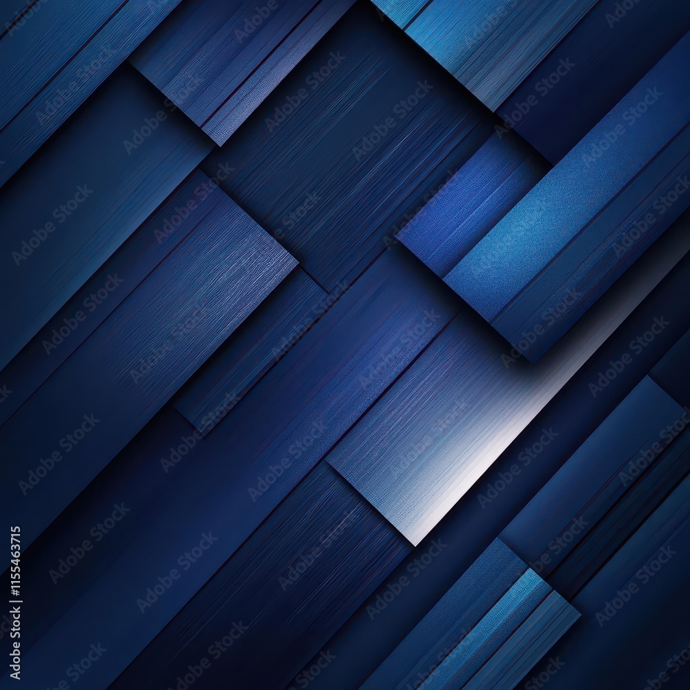 Obraz premium Black navy cobalt sapphire dark abstract background. Geometric angles. Metallic grain texture. Neon light glow gradient shines brightly.