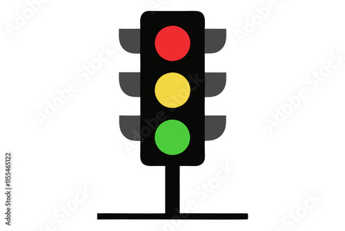 traffic light on white background