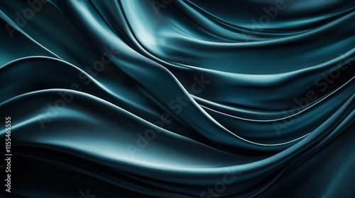 Wallpaper Mural Emerald green silk satin. Elegant drapes. Glitter shine shimmer texture. Opulent romantic backdrop. Torontodigital.ca