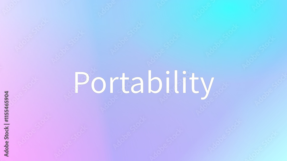 Portability(携帯性) のグラデーション背景イラスト Portability(携帯性) のグラデーション背景イラスト