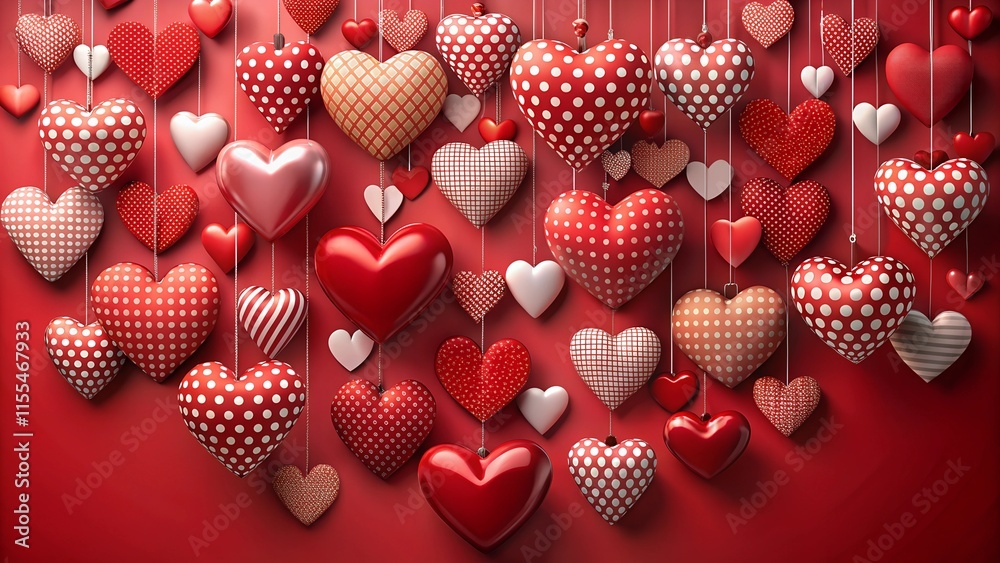 Fototapeta premium hearts with valentine's day