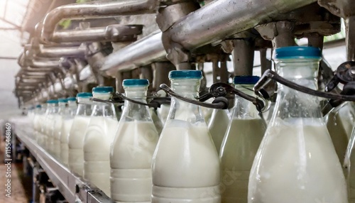 Fresh Milk Being Bottled Directly from Dairy Farms for Local Markets
