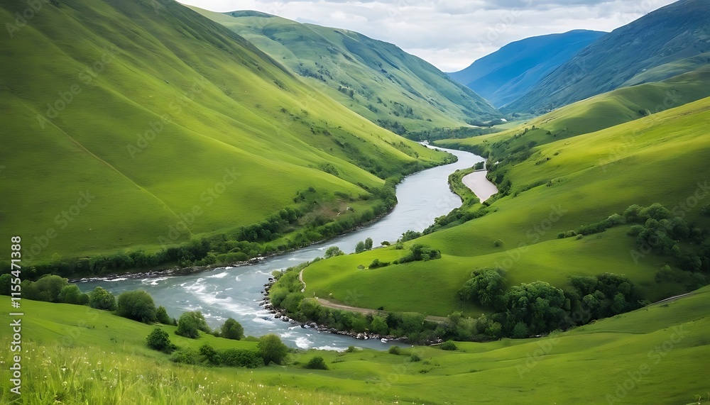 natural green hills background, river background. natural green hills background, river background.