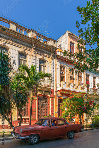 old car in the street of Havana, Cuba