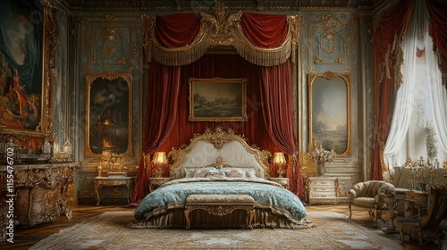 Opulent Baroque Bedroom: A Luxurious Master Suite