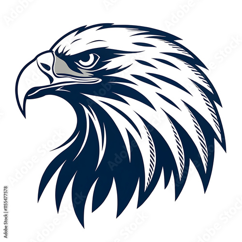 eagle head logo silhouette vector art illustration photo