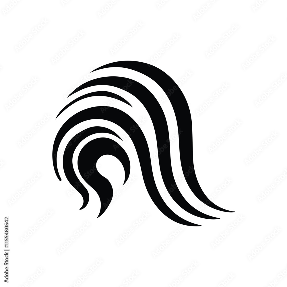 Beautiful hair wave abstract Logo design Logo for business, salon, beauty, hairdresser, care. Free Vector Beautiful hair wave abstract Logo design Logo for business, salon, beauty, hairdresser, care. Free Vector