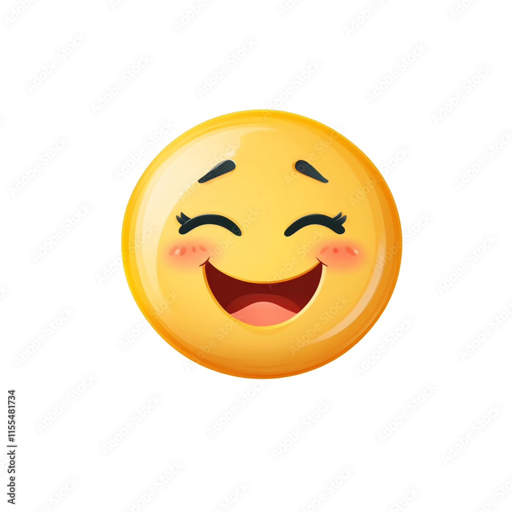 Fototapeta premium Joyful Emoji: A Giggle-Inducing Illustration