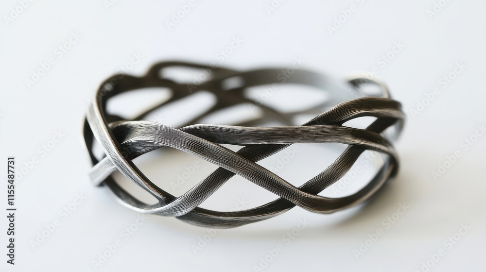 Intertwining Metal Bracelet Design Abstract Intertwining Metal Bracelet Design Abstract