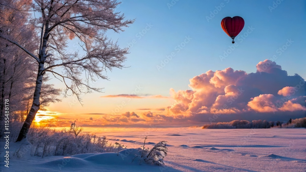 Obraz premium heart-shaped balloon in nature