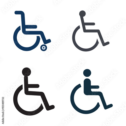 Accessible Wheelchair Symbols in Various Shades