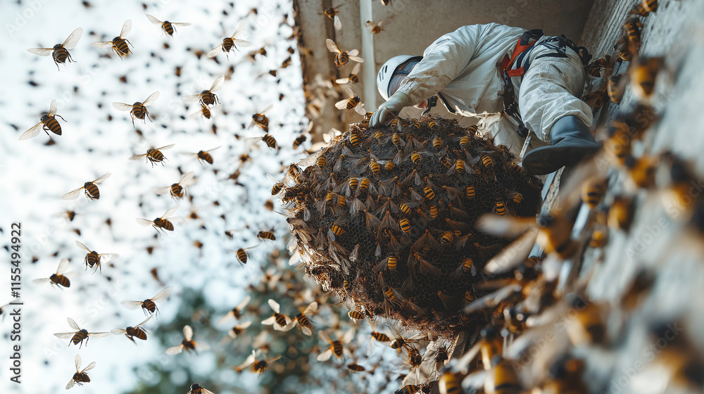 Obraz premium ハチの巣の駆除