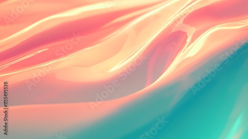 Seamless gradient animation with peach to turquoise transitions and synthwave-inspired retro elements