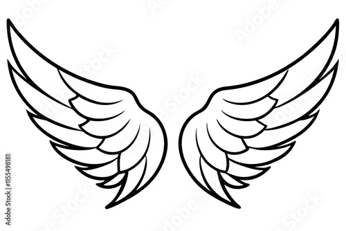 angel wings vector