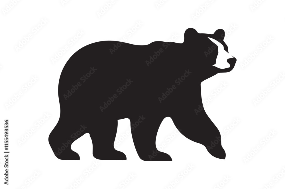 Obraz premium Bear vector silhouette artwork