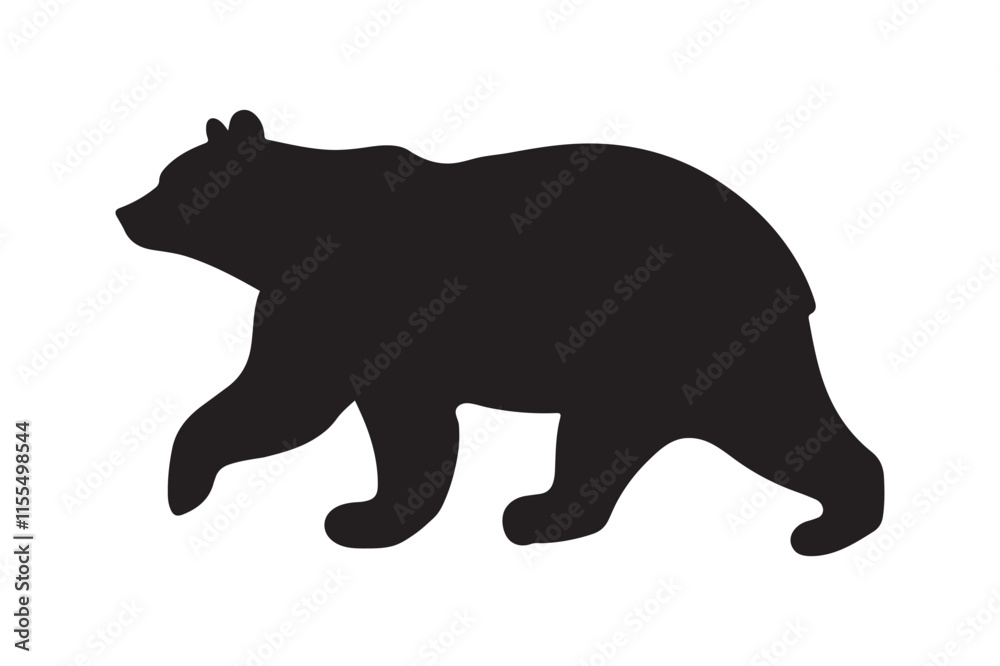 Fototapeta premium Bear vector silhouette artwork