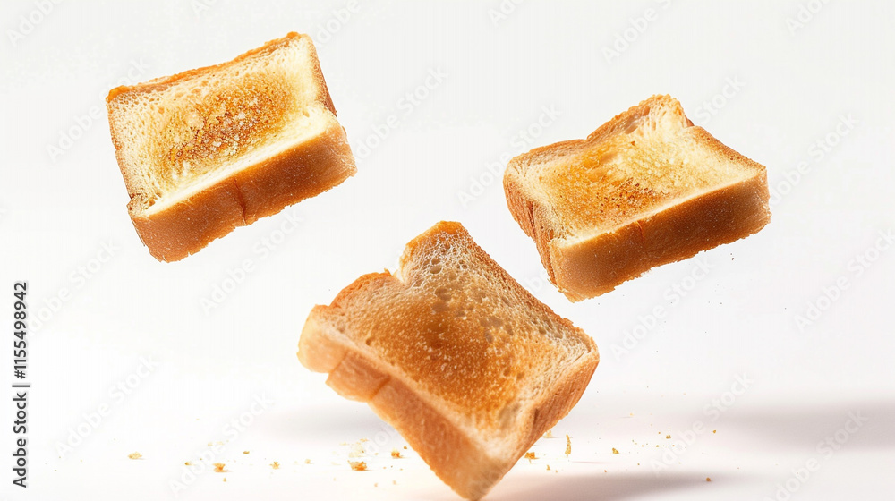 Toasted_bread_slices_floating_in_the_air_isolated_ Toasted_bread_slices_floating_in_the_air_isolated_