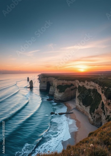 Beach Wallpaper of Landscape photo of a beach at emerald coast of brittany france beach wallpaper summer wallpaper beach background tropical nature