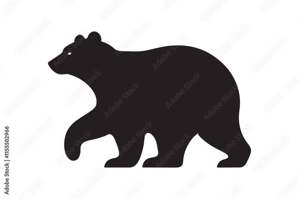 Fototapeta premium Bear vector silhouette artwork