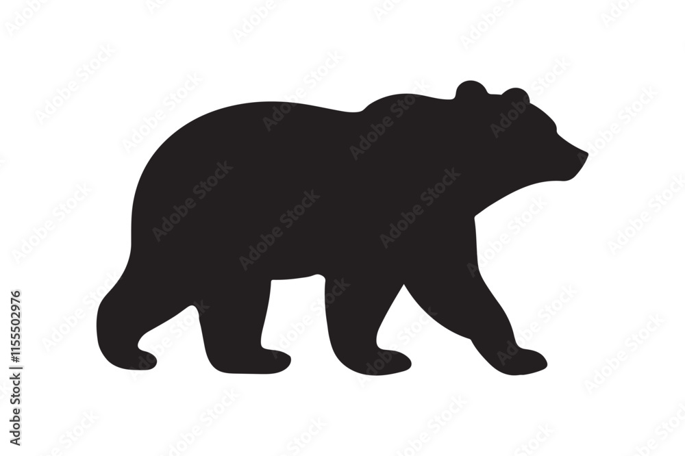 Fototapeta premium Bear vector silhouette artwork